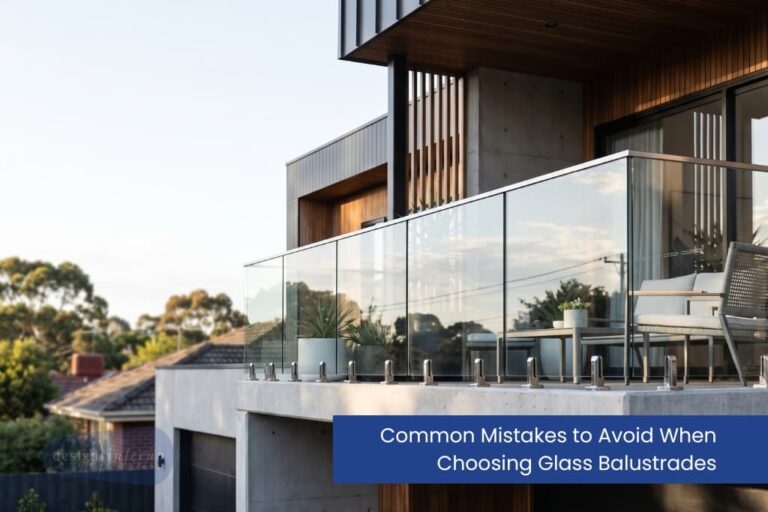 Choosing glass balustrades for a modern Melbourne balcony with a stainless steel handrail